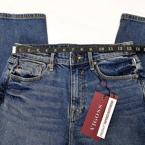Vigoss Friday Women's High Rise Tapered Boyfriend Medium Wash Jeans Size 26 NWT - Picture 11 of 15